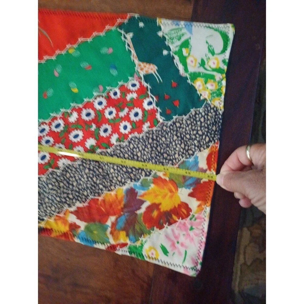 Patchwork table runner boho rustic retro colorful tapestry wallhanging handmade?